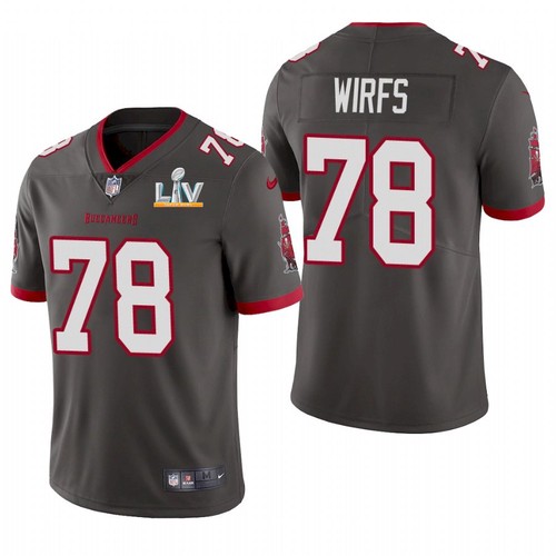 Men's Tampa Bay Buccaneers #78 Tristan Wirfs Grey 2021 Super Bowl LV Limited Stitched NFL Jersey